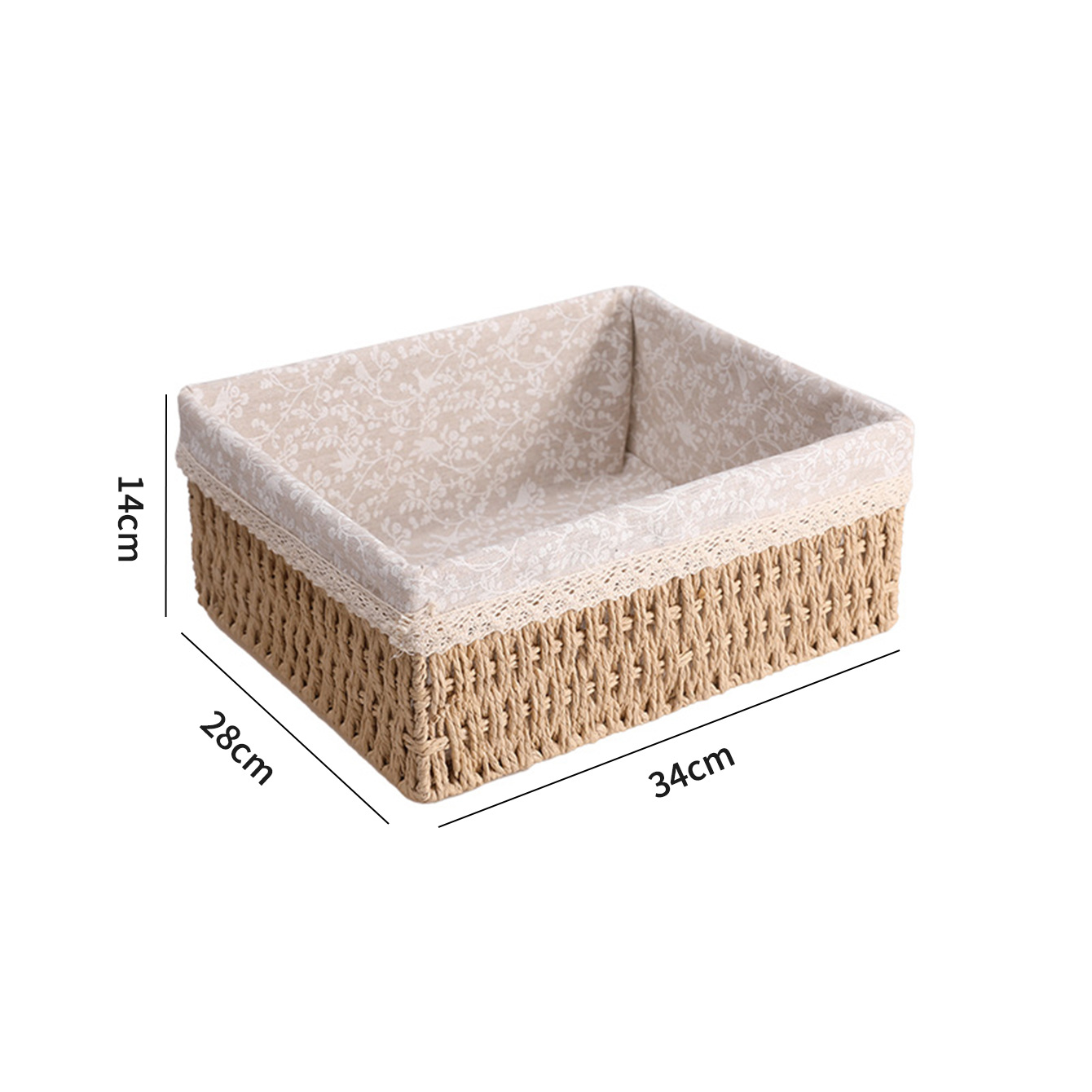 Transfronterizo trenzado cesta de almacenamiento mesa de té caja de almacenamiento bocadillos cosméticos cesta de almacenamiento cajas de almacenamiento trenzadas