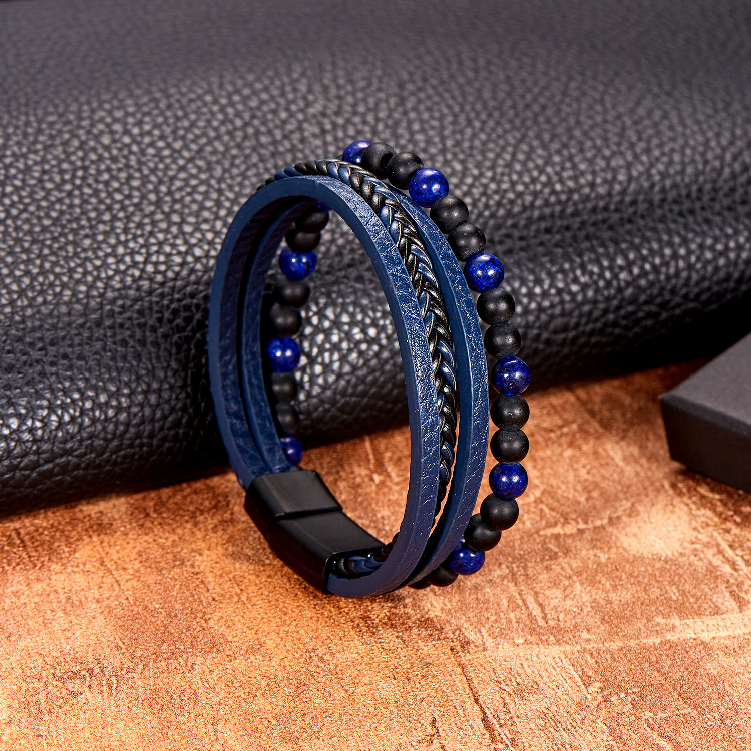 30g Weight Bracelets Classification 1 Piece Quantity Daily, Street Occasion Pu Leather Material Geometric Pattern Men's Gender Braid Design Retro Style Retro Geometric Pu Leather Braid Men's Bracelets Men Cuff & Bangle 3