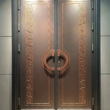 铸铝门别墅大门双开门农村自建房大门进户门新中式庭院入户门定