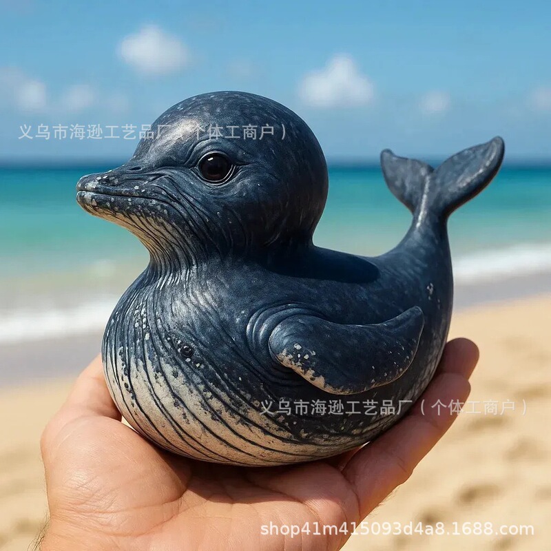 国境を越えた新しい海洋生物-アヒルの装飾品動物のかわいい樹脂の装飾品|undefined