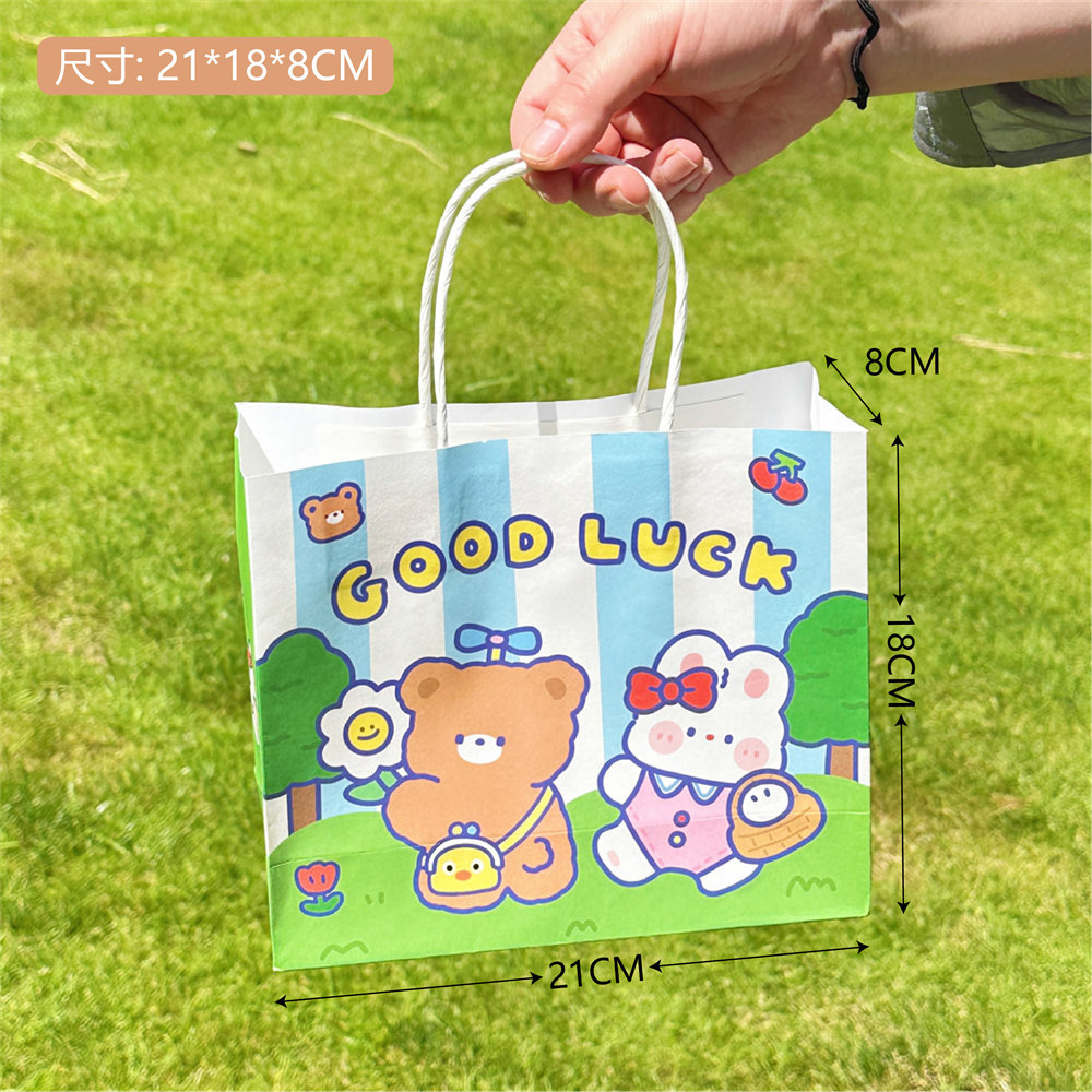 Bolso de regalo de dibujos animados lindo original bolso del día del niño embalaje de cumpleaños bolsa de papel pastelería bolsa de postre al por mayor