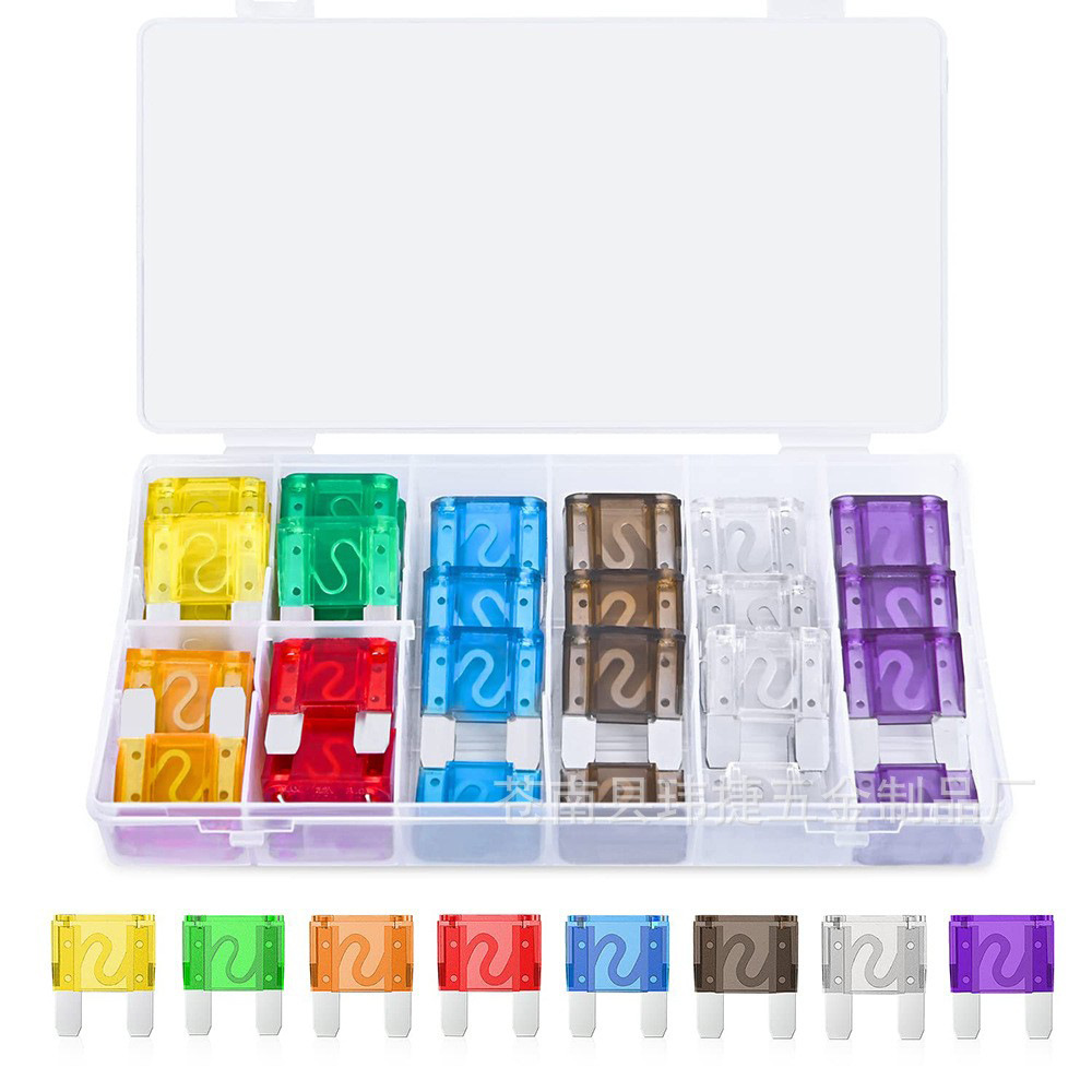 跨境 32PCS盒装 大号汽车保险片锌质20/30/40/50/60/70/80/100AMP