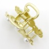 Crab pin from pearl flower-shaped, metal hair accessory