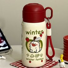 保温杯i卡通女生新款不锈钢便携式大容量可爱高颜值儿童三饮水杯