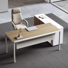 极简现代实木老板电脑桌办公室办公桌财务经理主管办公室桌椅组合