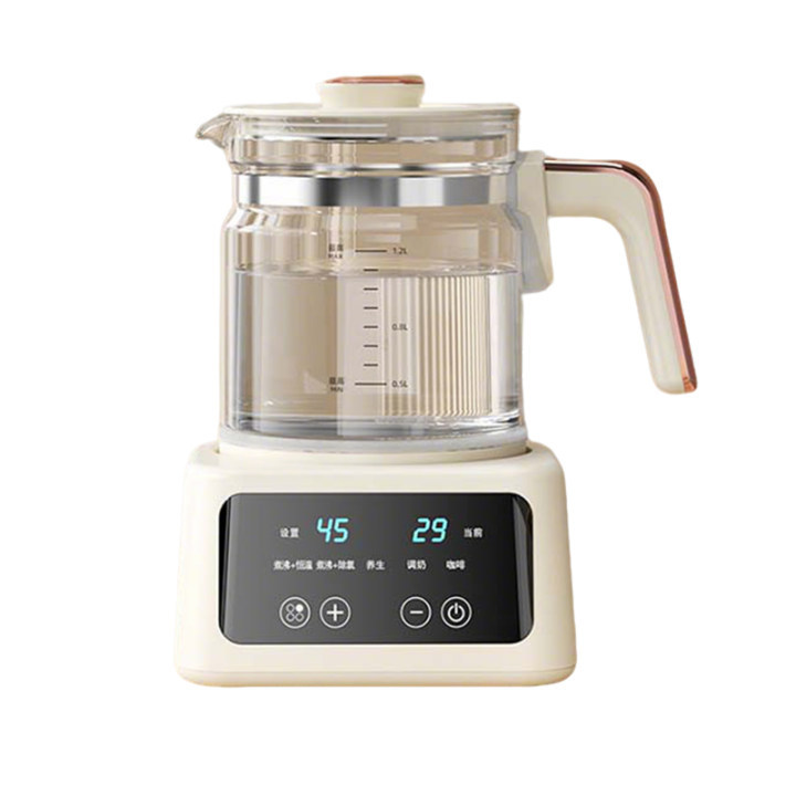 Mezclador de leche de vidrio completo de temperatura constante, leche caliente para bebés, tetera de salud doméstica, tetera eléctrica automática para madres y bebés
