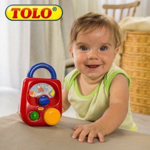 Tolo Baby Grasping Small Musical Suitcase Newborn Bedside Pendant Soothing Bed Bell Toy Sensory Training
