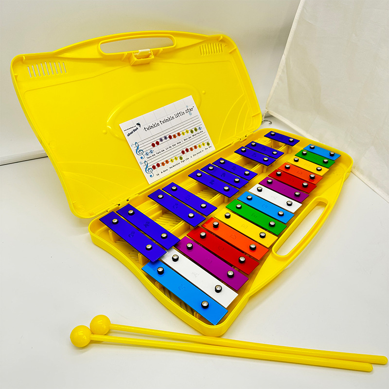 Orf 25 tonos piano de percusión piano de aluminio cross-border xilófono música infantil iluminación piano image 2