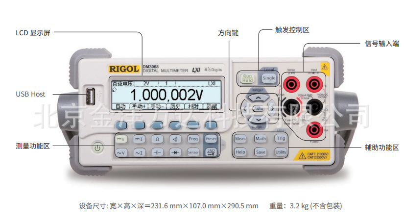 六位半直流数字电压表 型号:DM3068