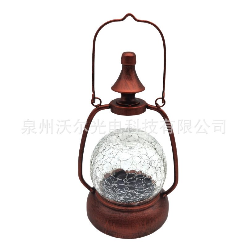 太阳能庭院灯户外防水小夜灯花园布置阳台装饰灯裂纹树挂灯氛围灯