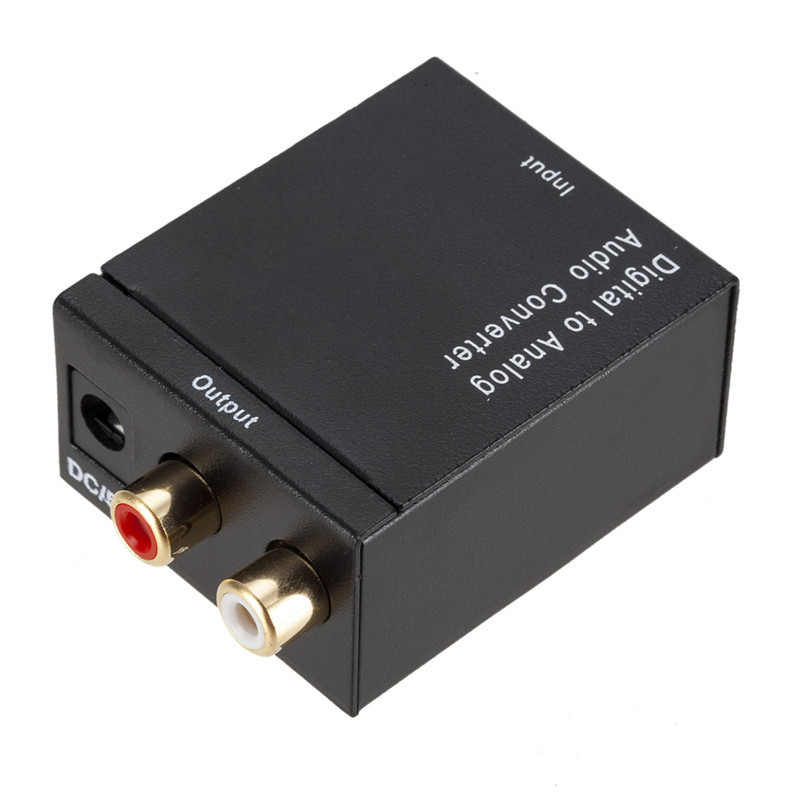 Fiber Optic / Coaxial to Analog Audio Decoder Converter SPDIF to RCA Coaxial / Digital Fiber Optic to Analog 