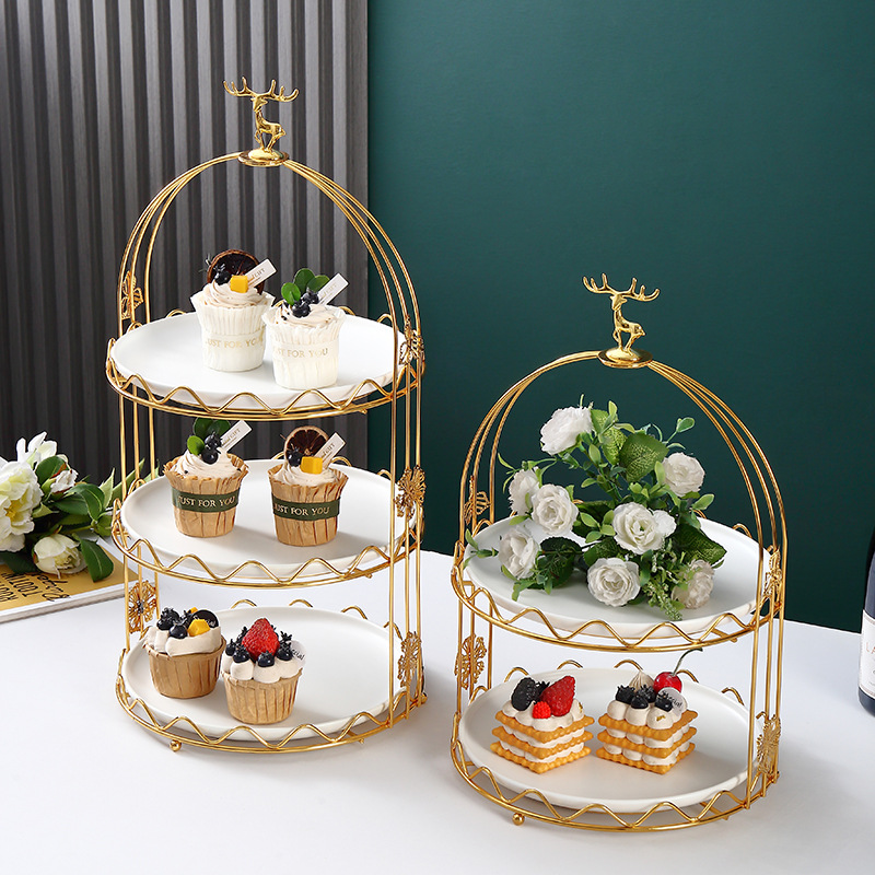 Multi -layer dessert table fruit display shelf high -end fruit plate…