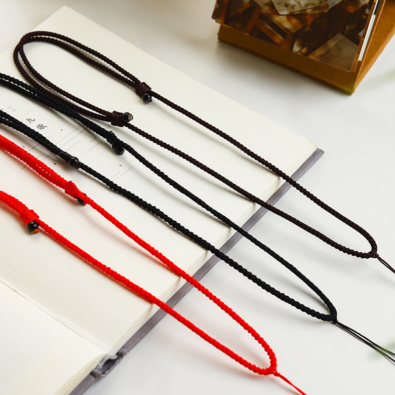 Cuerdas de piña gruesas y finas cuerdas de collar ajustables cuerdas de collar de jade de cápel tipo colgante de cristal