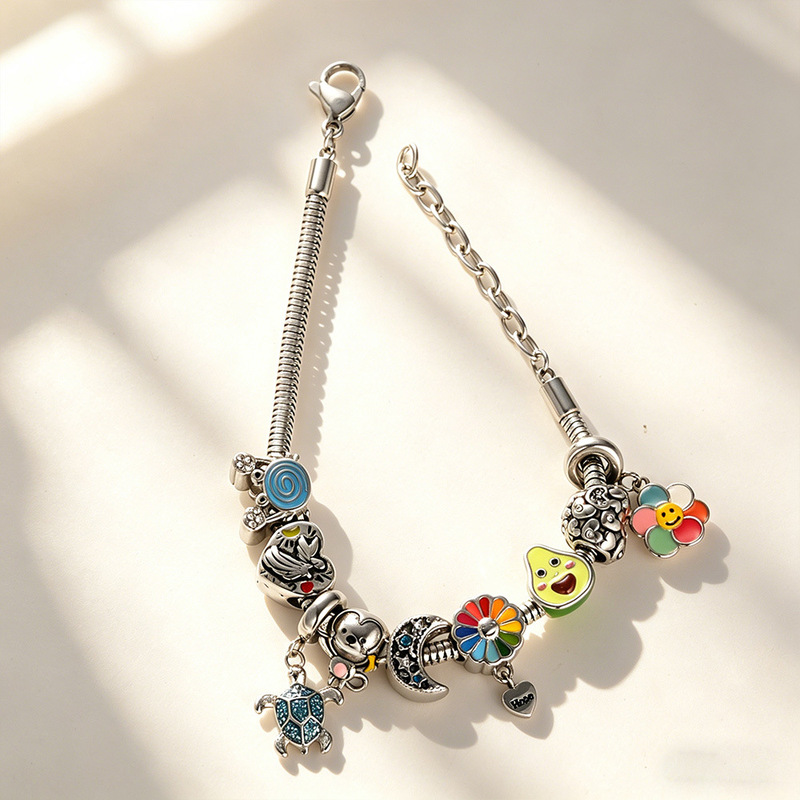 Manufacturer in stock 3MM stainless steel snake bone chain bar lobster buckle adjustable bracelet DIY bracelet beads beaded string decoration