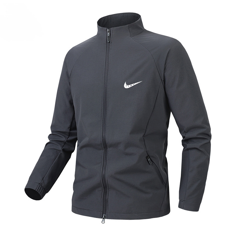 Sports Jacket Men's Spring and Autumn New Cycling Casual Running Jacket Stand Collar Windproof Jacket Outdoor Fitness Clothing
