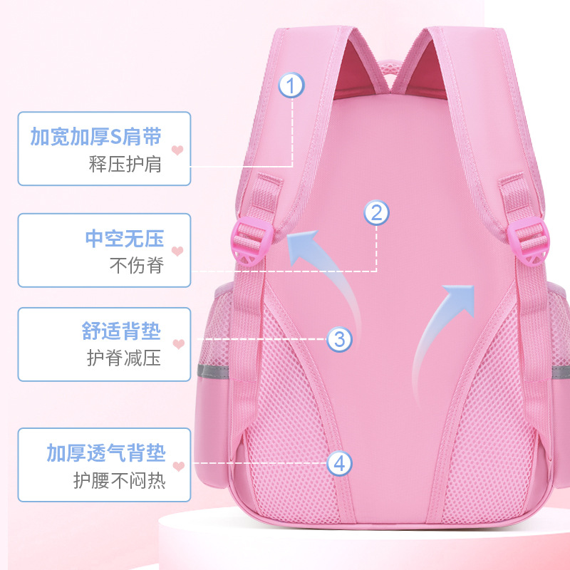 Estudiante de escuela primaria mochila de dibujos animados para niños mochila hombro protección de la columna vertebral reducción de la carga al por mayor logotipo impreso hombres y mujeres mochila