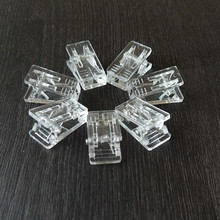 塑料胸卡套证件胸牌厂牌夹亚克力透明带胶小弹簧水晶夹贴片PP夹子