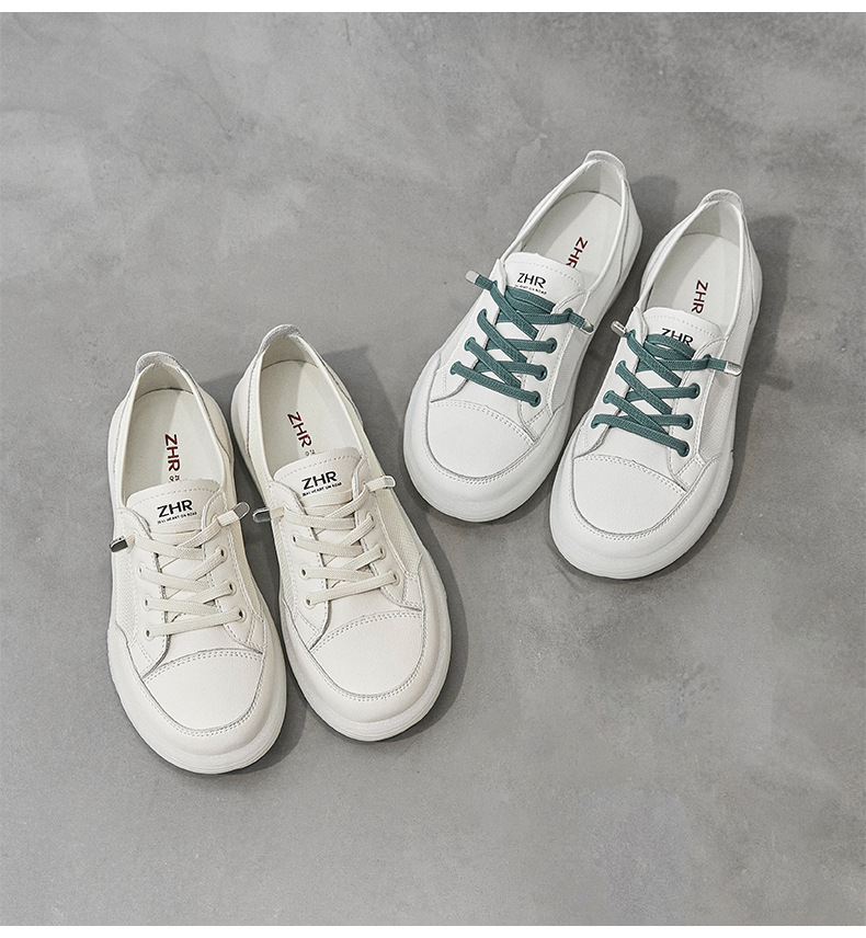 Giày sneaker nữ trắng mesh thoáng khí đế bằng — Màu be A81 chi tiết 6
