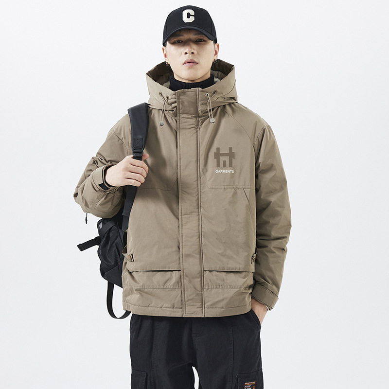 Hochwertige amerikanische Daunenjacke für Herren im Winter, trendige Marke, dick, mittellang, lockere Sport-Kapuzenjacke, lässiges Oberteil_voghion.com