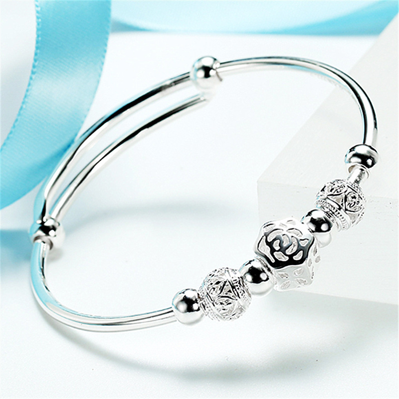 Versatile peony Bud Bracelet Transfer bead Bracelet student Korean Edition Simplicity Simplicity A small minority design