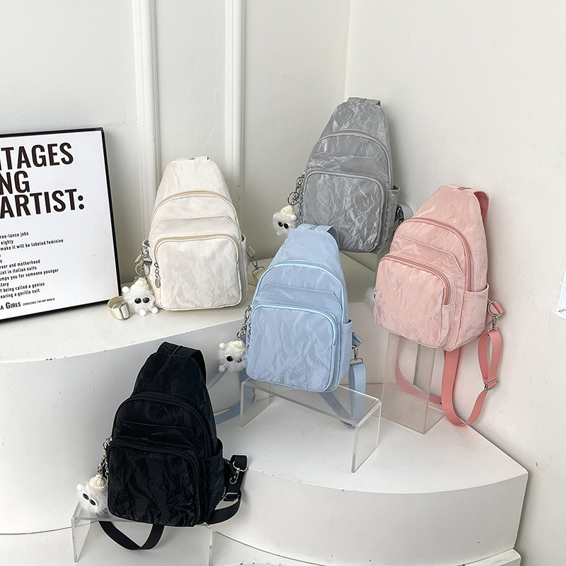 2024 nueva moda multifuncional multifuncional mochila casual pequeña para mujeres tres bolsas de pecho ligeras bolsas de hombro multicapa