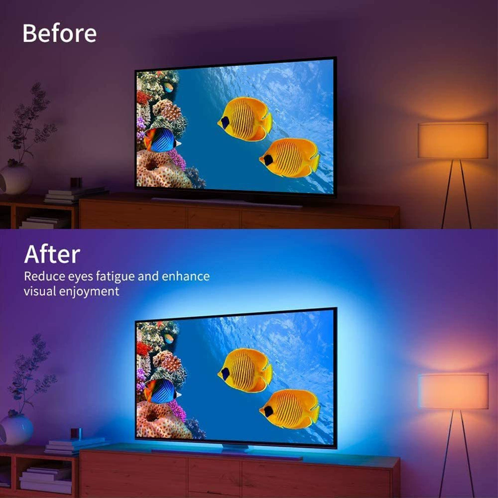 LED-светильник с 5V USB для фона телевизора, низкое давление, водонепроницаемая интегрированная зона света 5050RGB