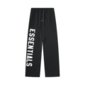 856 Black Straight-Leg Fleece Pants