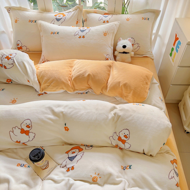 꼬마 오리 [두툼한 보온 - 정전기 방지 - 털 빠짐 없음]