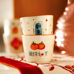 モダンな主婦の陶磁器の小さいお茶の杯の事務室のコップのセットの6本の品茗杯の家庭用のコップの主人の杯のお茶の器