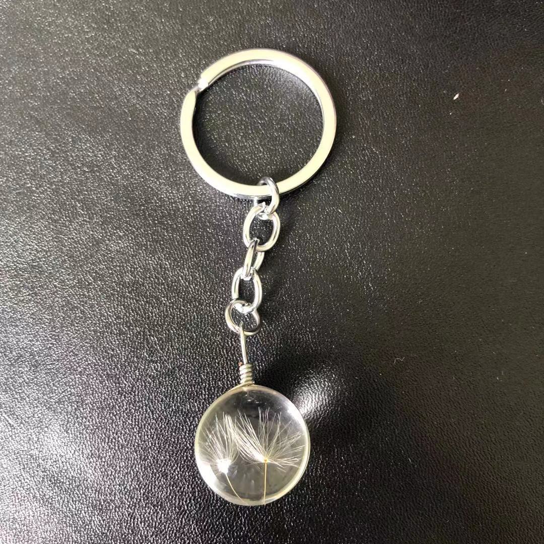 18g Weight Keychain Classification 1 Piece Quantity Holiday, Banquet, Daily Occasion Glass Material Floral Pattern Unisex Gender Pastoral Style Pastoral Floral Glass Unisex Keychain 3