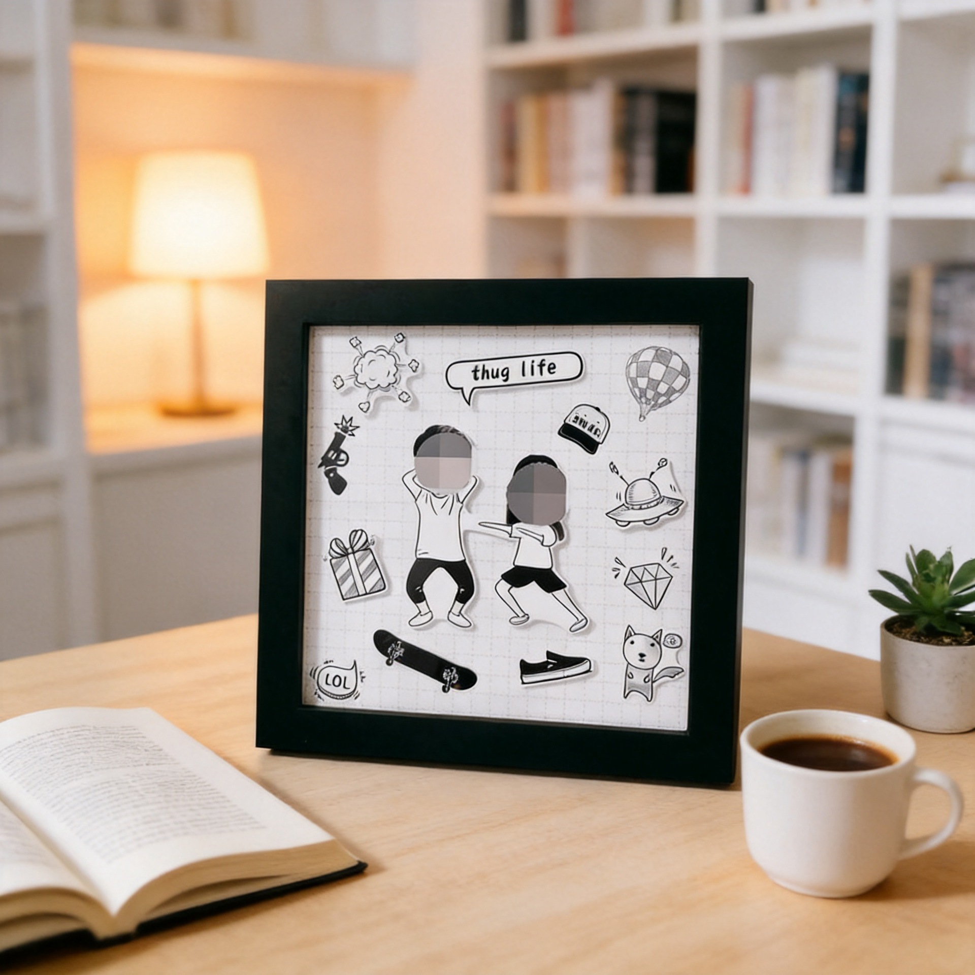 Three dimensional photo frame