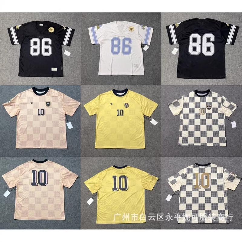 Ald Jersey American Street Style Hip-Hop Loose Summer Casual Sports Short-Sleeved T-Shirt Lapel Shirt