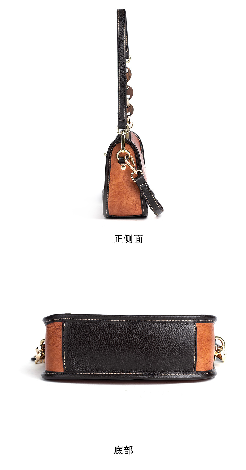 Túi đeo chéo nữ da bò vintage họa tiết nổi — Màu đen cổ điển, Màu nâu cổ điển, Cà phê cổ điển chi tiết 15
