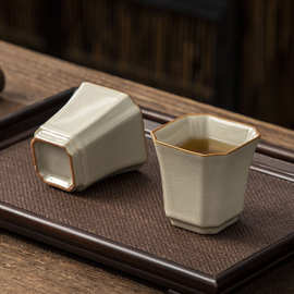 汝瓷功夫茶具茶杯主人杯泡茶杯陶瓷茶盏单杯品茗杯子个人杯喝茶碗