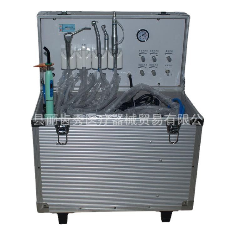 Portátil móvil integral turbina dental resina oral estética chapa instrumento caja diente chapa herramienta