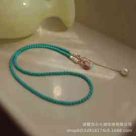 绿松石调节锁骨项8mm寿山石平安扣3-7mm近圆微瑕淡水珍珠14k注金