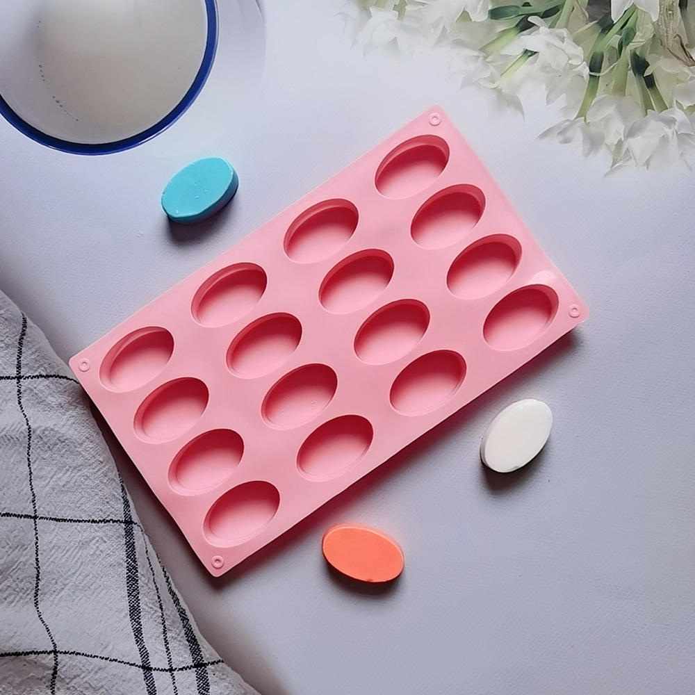 Nuevo modelo 16 oval 574 molde de silicona donut chocolate DIY helado pudín postre molde huevo