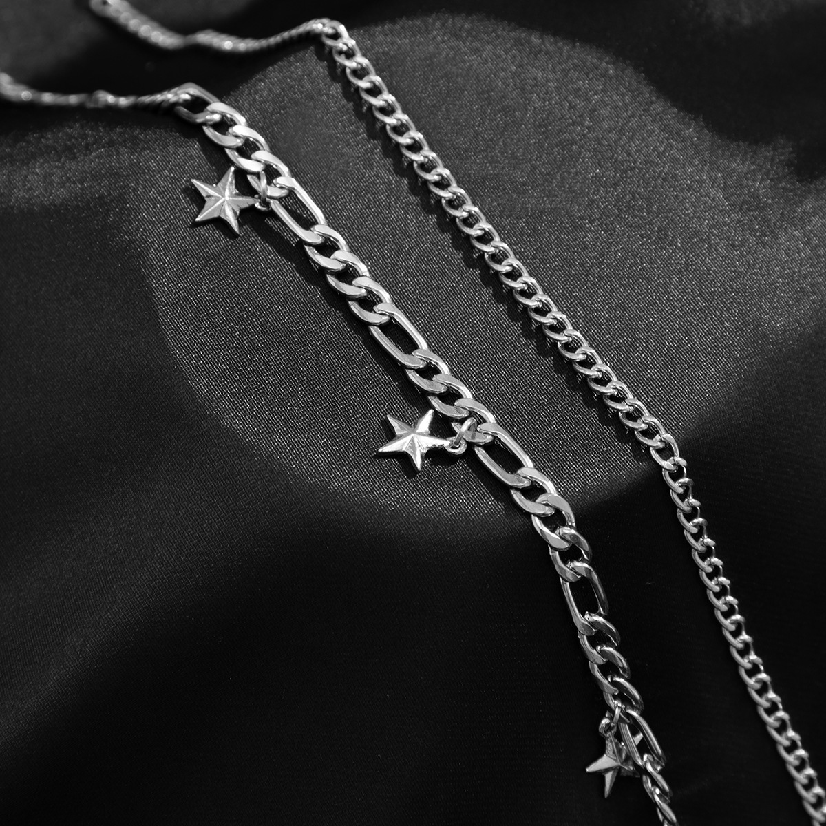 1 Piece Hip-Hop Star Alloy Iron Plating Menu0027S Layered Necklaces