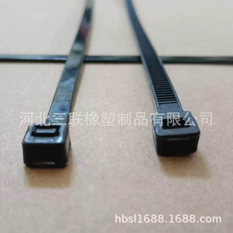 黑色尼龙扎带黑色捆绑塑料扎带自锁式固定束线自锁卡扣穿带