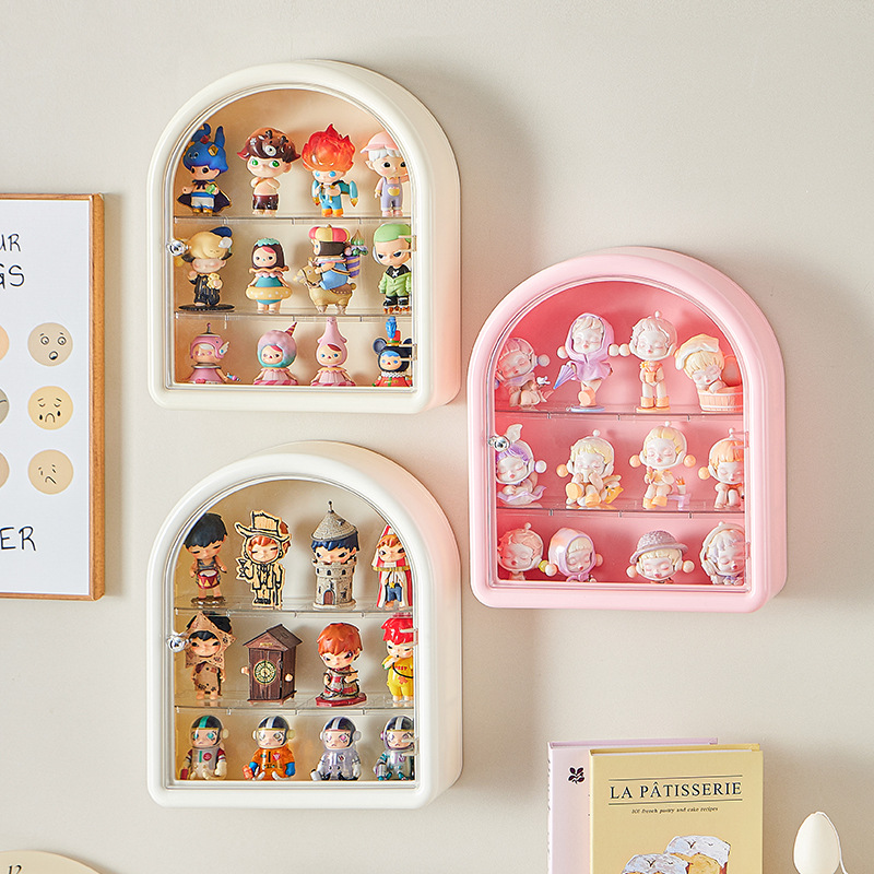 Blind Box Storage Display Cabinet Large Capacity Bubble Mart Lego Figure Display Box Dustproof Storage Box Doll