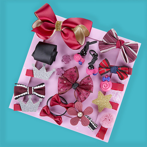 Children's Hair Accessories 18-piece Set Girls' Hair Accessories Baby Korean Princess Super Cute Girls Hairpins Baby Hairpins Set