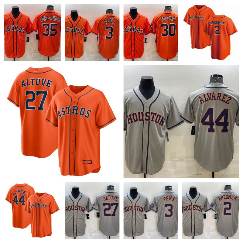 New cross-border product: Houston Astros 44 # ALVAREZ fan edition embroidered baseball jersey