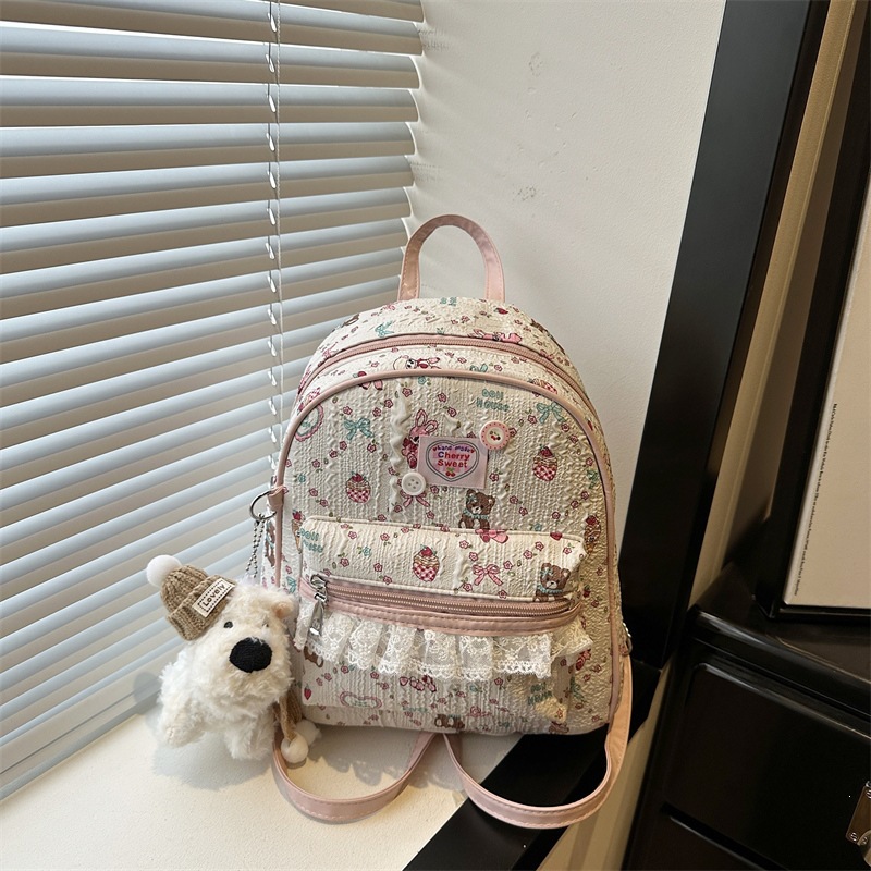 Sweet Girl Backpack 2026 New Model Large Capacity Commuter Backpack Student School Bag Dopamine Backpack