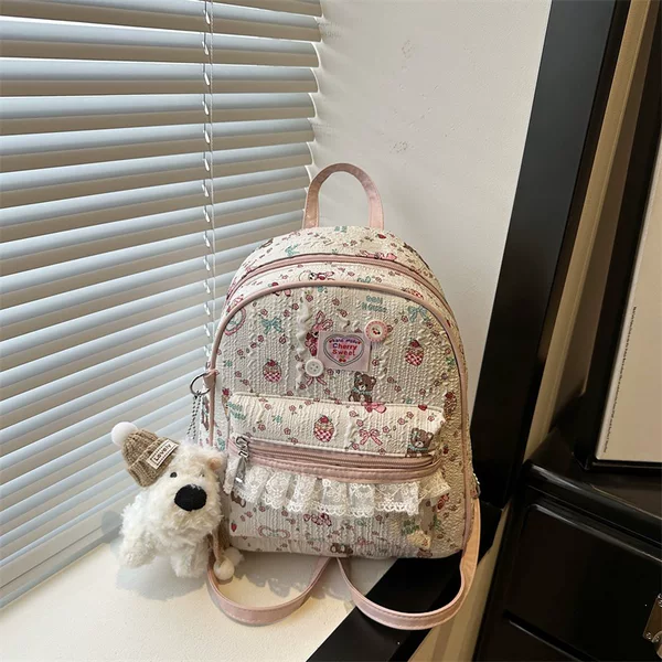 Sweet Girl Backpack 2026 New Model Large Capacity Commuter Backpack Student School Bag Dopamine Backpack