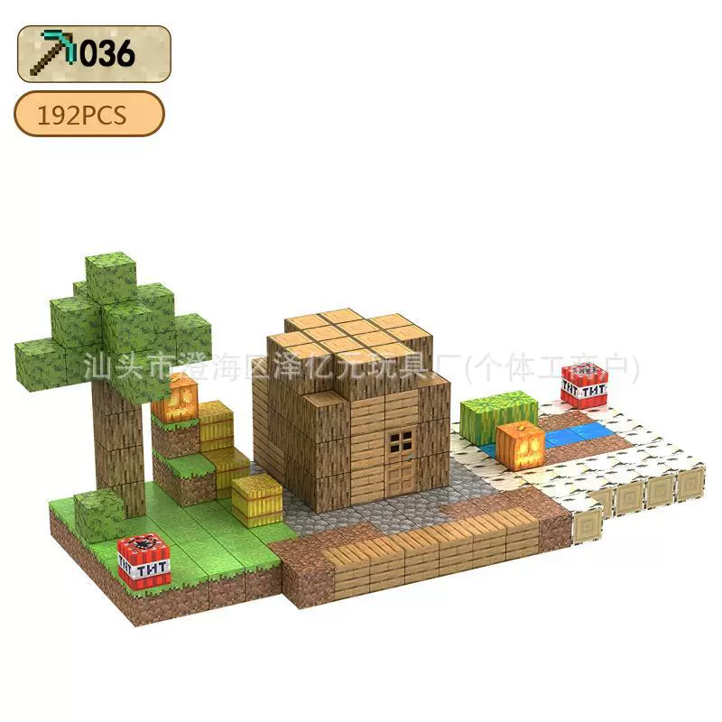 Магнитные строительные блоки MC, серия «Мой магнитный мир», дом вождя деревни, 2 см, шестигранные сборные блоки, развивающие конструкторы для детей