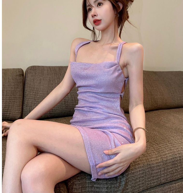 Summer Waist Bag, Hip Temperament, Socialite, Sweet And Spicy Dress, Shiny And Sparkling, Backless Strap, Suspender Skirt, Children_ecoleips.com