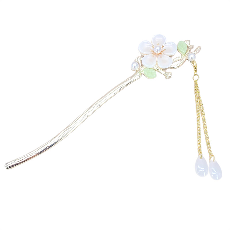 Nueva horquilla de borla de estilo antiguo chino para mujer, tocado de Hanfu de alta gama, placa de regalo de paso, horquilla de pelo, horquilla de pelo al por mayor