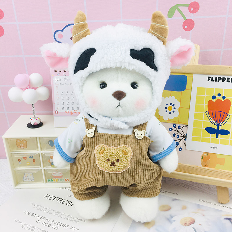 メーカー既製関節手作りクマぬいぐるみ人形中型ベビー服関節クマおもちゃ|undefined