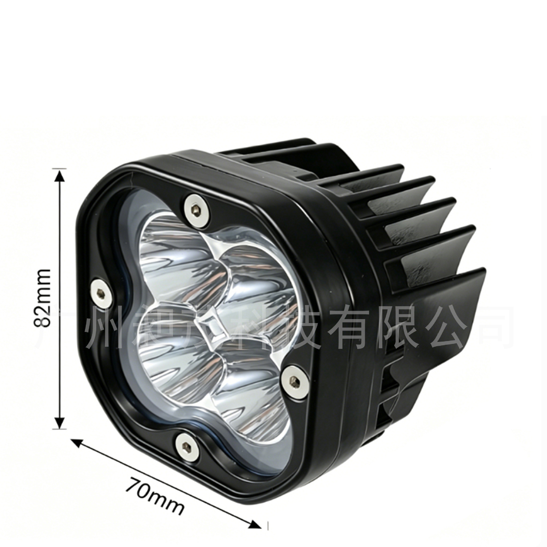 Factory wholesale electric vehicle and motorcycle spotlights 40W external high-brightness super bright RGB four-leaf clover spotlights for road illumination