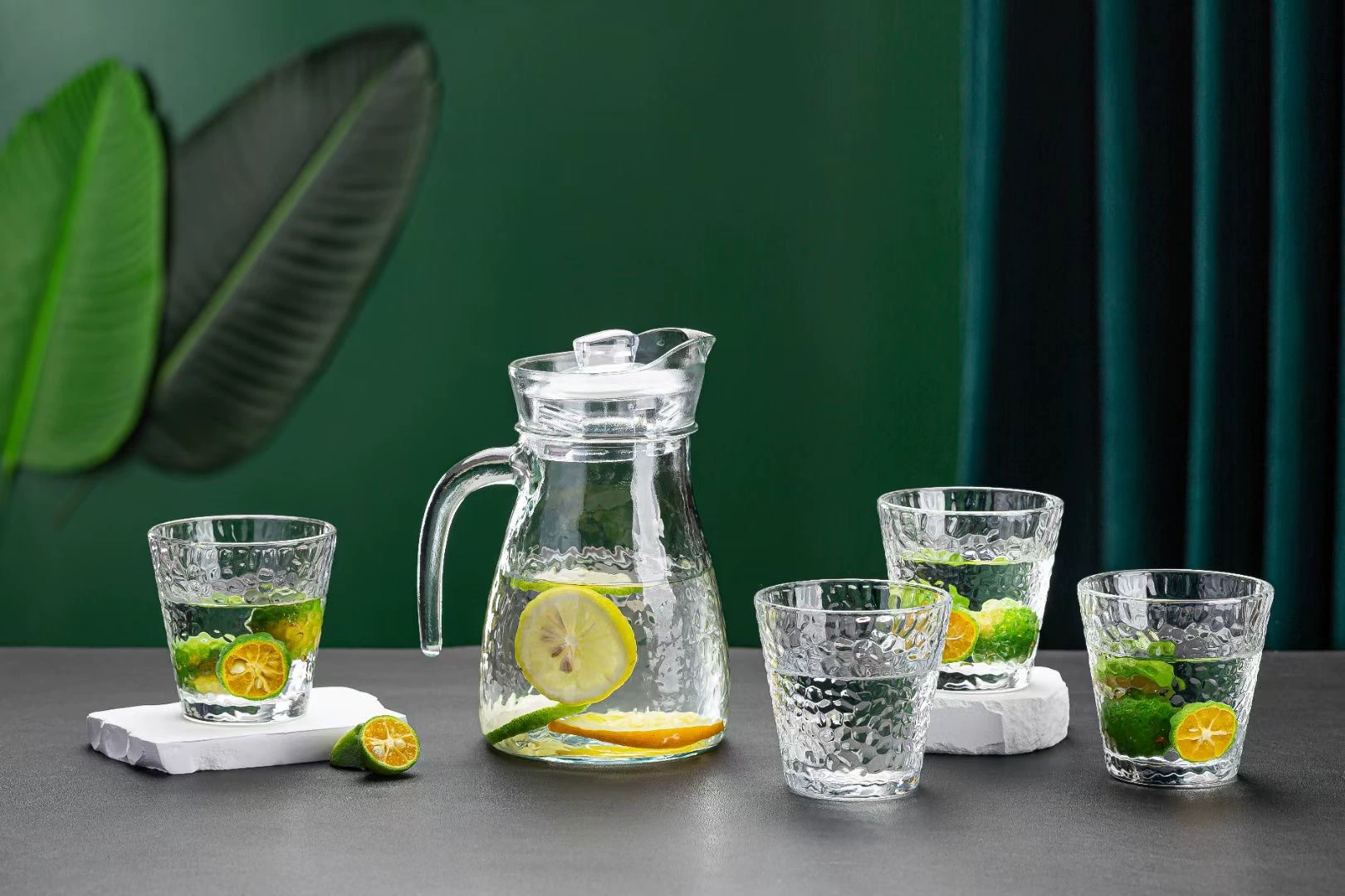 Glass teapot, creative set, light luxury style, Birthday gift